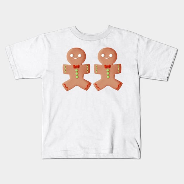 Gingerbread lgbt male couple Kids T-Shirt by Sgrel-art